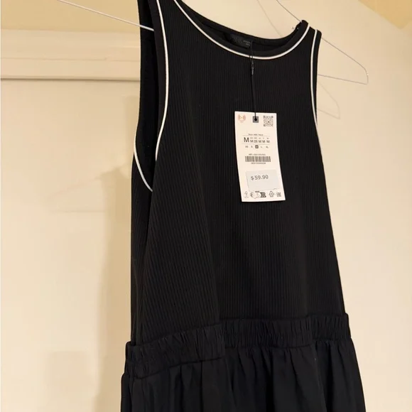 Zara Black Sleeveless Dress NWT - Picture 3 of 5